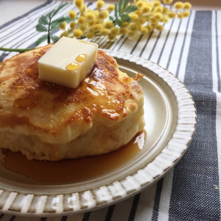 強力粉で作る美味しいさっくり&もっちりパンケーキ♪